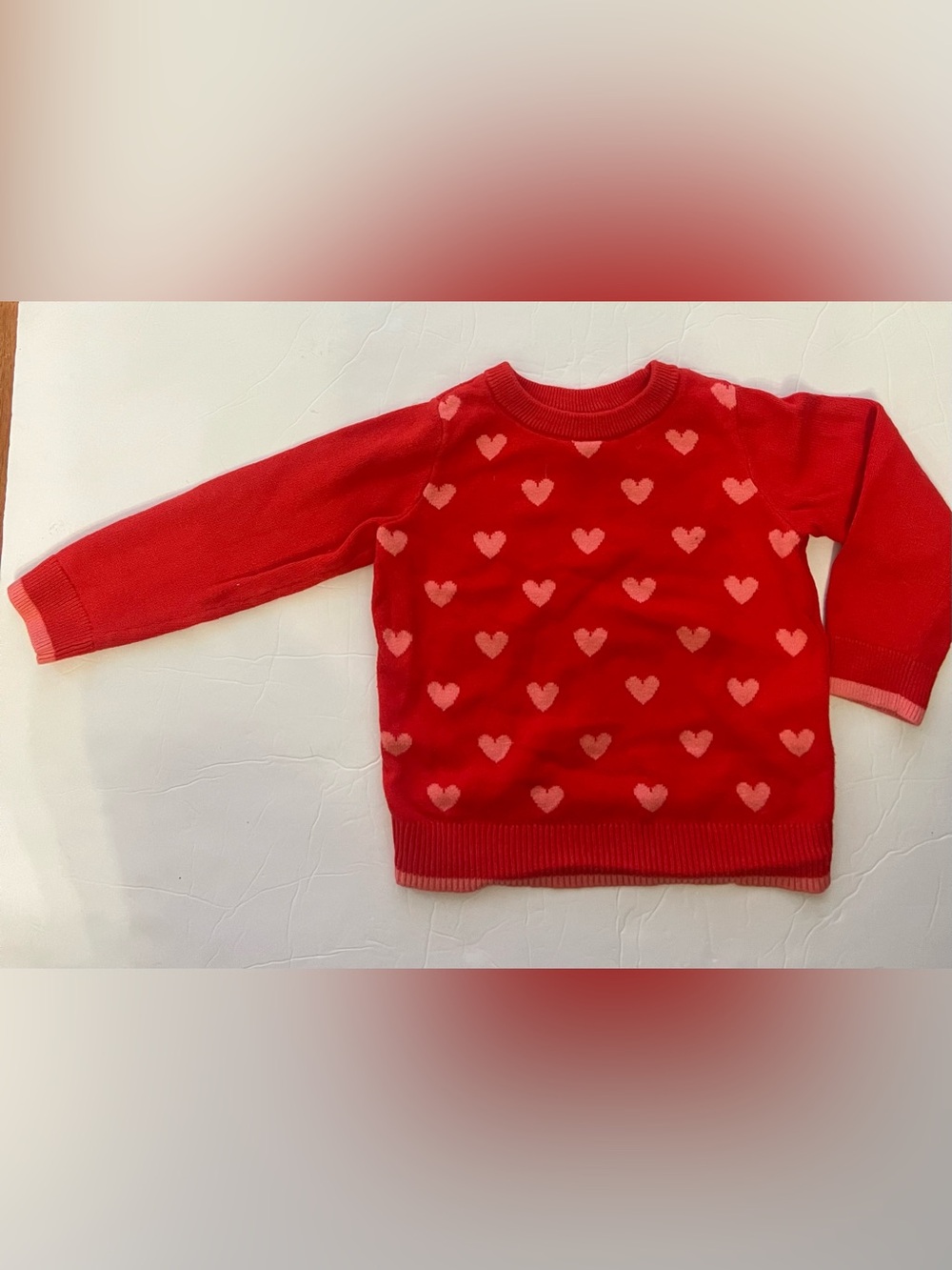 3T Baby Gap Red Heart Pattern kids girl Sweater